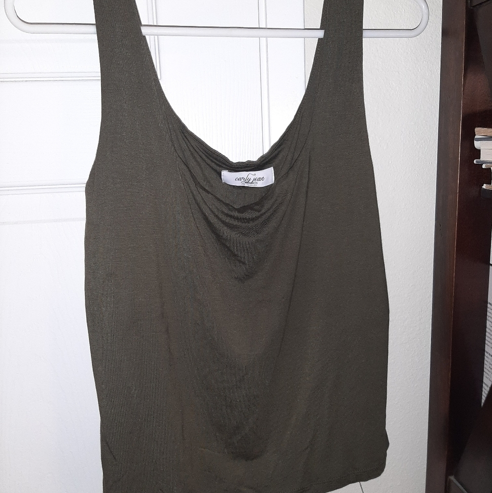 Carly Jean "Rachel" Tank in Olive